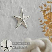 Metal Star Creme Distressed 4x4