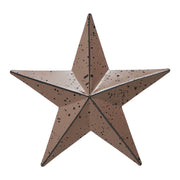 Metal Star Speckled Rust Brown Distressed 4x4
