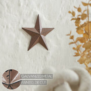 Metal Star Speckled Rust Brown Distressed 4x4