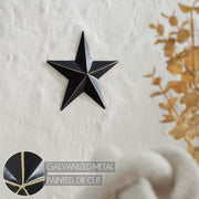 Metal Star Black Distressed 4x4