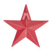 Metal Star Speckled Barn Red Distressed 4x4