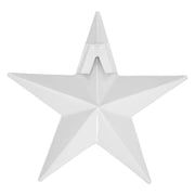 Metal Star White Distressed 4x4