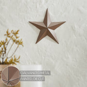 Metal Star Rust Brown Distressed 8x8