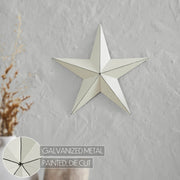 Metal Star Creme Distressed 12x12