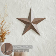 Metal Star Rust Brown Distressed 12x12