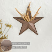 Metal Star w/ Pocket Rust Brown Distressed 12x12