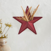 Metal Star w/ Pocket Burgundy Distressed 12x12