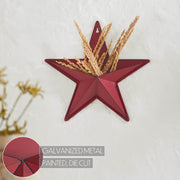 Metal Star w/ Pocket Burgundy Distressed 12x12