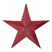 Metal Star Burgundy Distressed 18x18