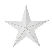 Metal Star White Distressed 18x18