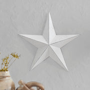 Metal Star Speckled White Distressed 18x18