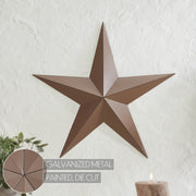 Metal Star Rust Brown Distressed 24x24