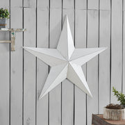 Metal Star White Distressed 36x36