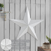 Metal Star Speckled White Distressed 36x36