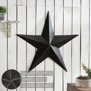 Metal Star Speckled Black Distressed 36x36