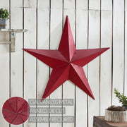 Metal Star Speckled Burgundy Distressed 36x36