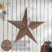 Metal Star Rust Brown Distressed 48x48