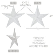Metal Star White Distressed 48x48