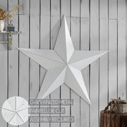 Metal Star White Distressed 48x48