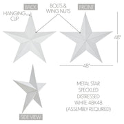 Metal Star Speckled White Distressed 48x48