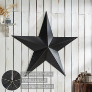Metal Star Speckled Black Distressed 48x48