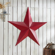 Metal Star Speckled Burgundy Distressed 48x48