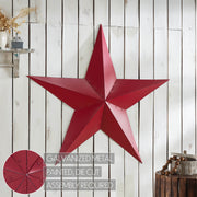 Metal Star Speckled Burgundy Distressed 48x48