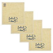 Navy Country Bath Stars Creme Washcloth Set of 4 12x12