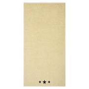 Black Stars Creme Bath Towel Set of 2 27x54