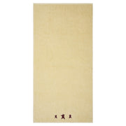 Burgundy Prim Stars Creme Bath Towel Set of 2 27x54