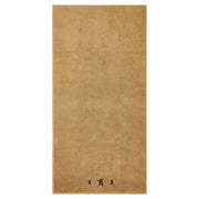 Burgundy Prim Stars Tan Bath Towel Set of 2 27x54