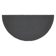 Charleston Mosaic Charcoal Coir Rug Half Circle 16.5x33