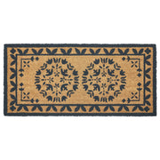 Charleston Mosaic Charcoal Coir Rug Rect 17x36