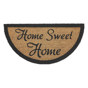 Home Sweet Home Coir Rug Half Circle 16.5x33