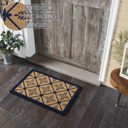 Charleston Mosaic Blue Coir Rug Rect 20x30