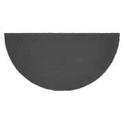 Charleston Mosaic Burgundy Coir Rug Half Circle 16.5x33