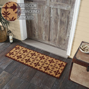 Charleston Mosaic Burgundy Coir Rug Rect 17x48