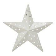Metal Star Punched Creme 6x6