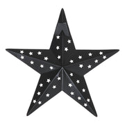 Metal Star Punched Black 6x6