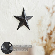 Metal Star Punched Black 6x6