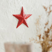 Metal Star Punched Barn Red 6x6