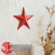 Metal Star Punched Barn Red 6x6