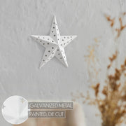 Metal Star Punched White 6x6