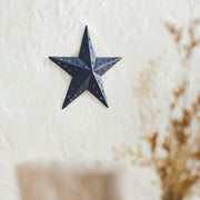 Metal Star Punched Navy 6x6
