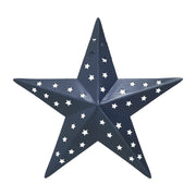 Metal Star Punched Navy 6x6