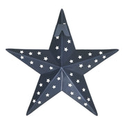 Metal Star Punched Navy 6x6