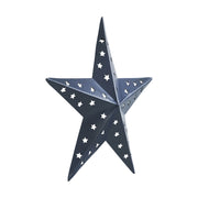 Metal Star Punched Navy 6x6