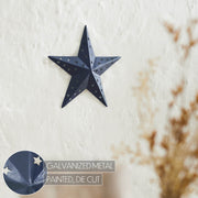 Metal Star Punched Navy 6x6