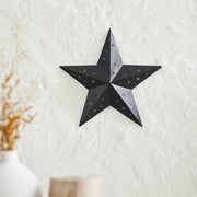 Metal Star Punched Black 12x12