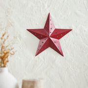 Metal Star Punched Burgundy 12x12
